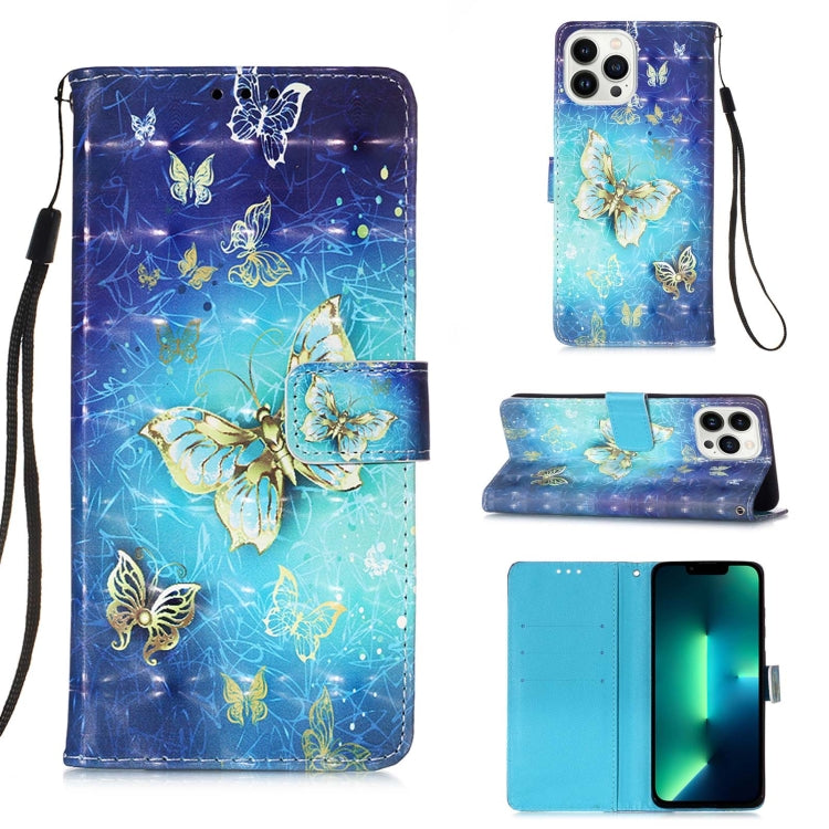 3D Painting Horizontal Flip Leather Phone Case