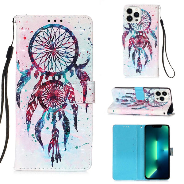 3D Painting Horizontal Flip Leather Phone Case