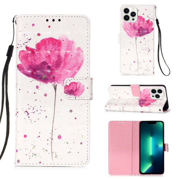 3D Painting Horizontal Flip Leather Phone Case