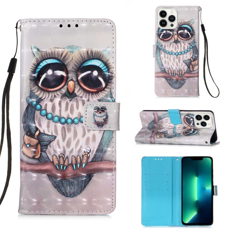 3D Painting Horizontal Flip Leather Phone Case