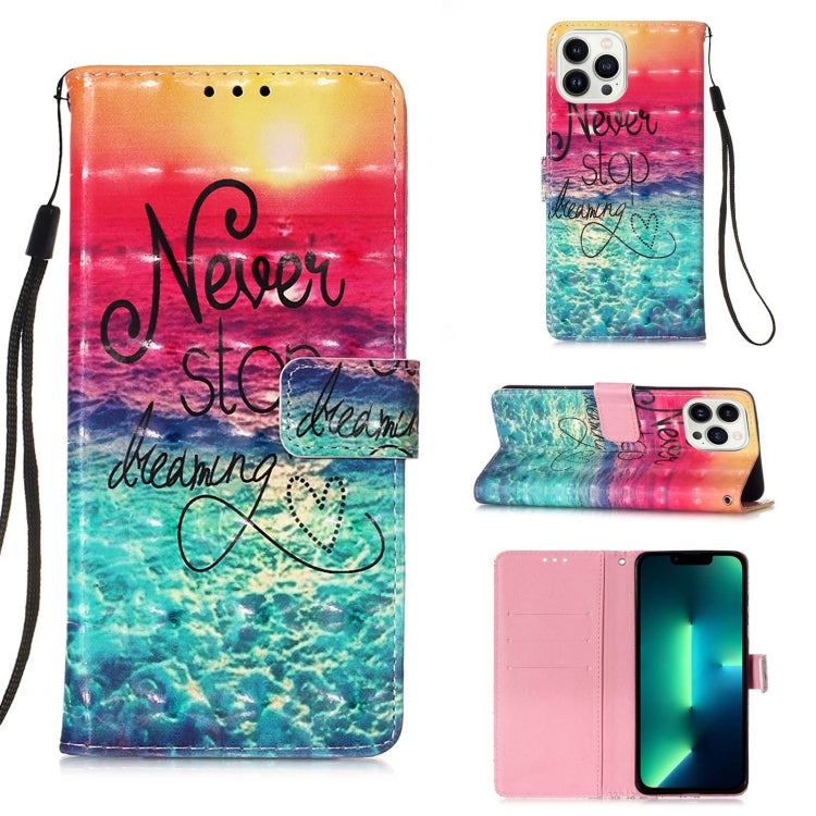 3D Painting Horizontal Flip Leather Phone Case