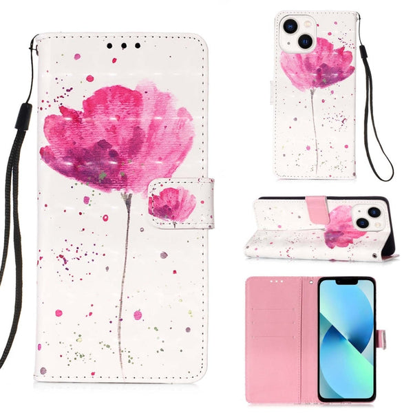 3D Painting Horizontal Flip Leather Phone Case