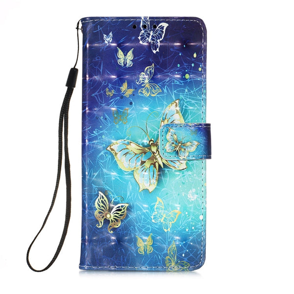 3D Painting Horizontal Flip Leather Phone Case