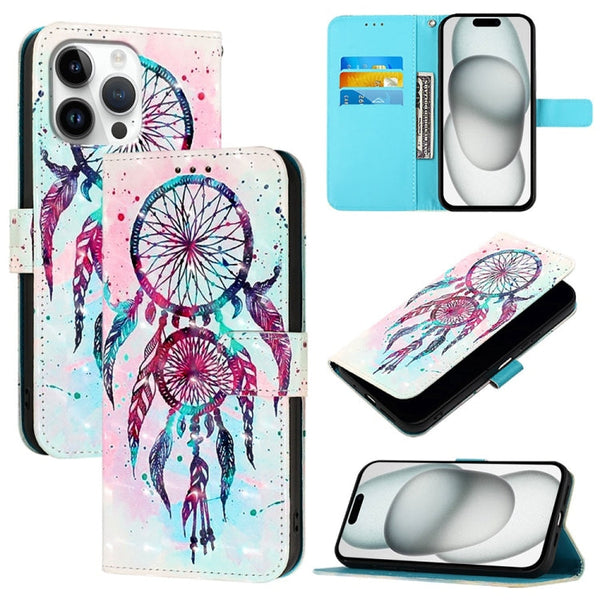 3D Painting Horizontal Flip Leather Phone Case