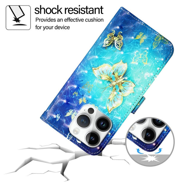 3D Painting Horizontal Flip Leather Phone Case