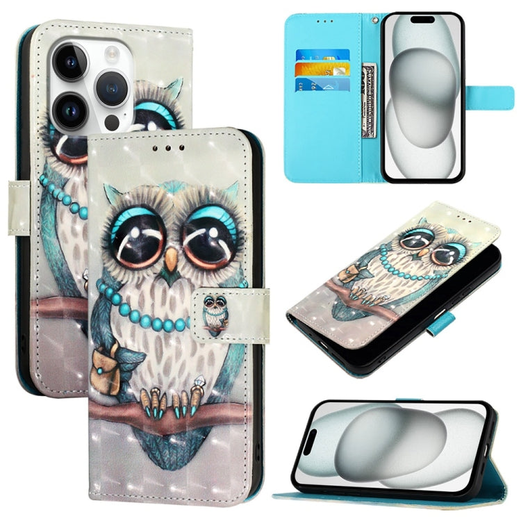 3D Painting Horizontal Flip Leather Phone Case