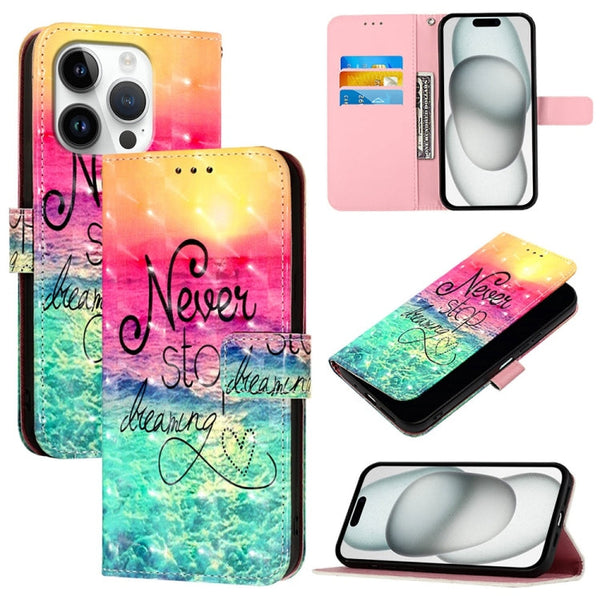 3D Painting Horizontal Flip Leather Phone Case
