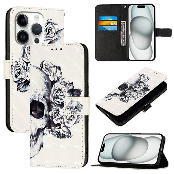 3D Painting Horizontal Flip Leather Phone Case