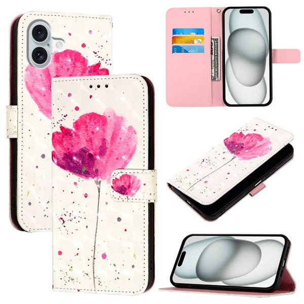 3D Painting Horizontal Flip Leather Phone Case