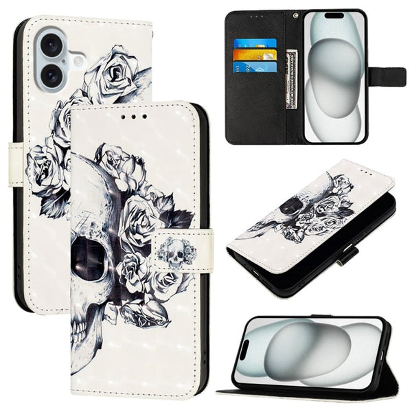 3D Painting Horizontal Flip Leather Phone Case