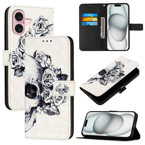 3D Painting Horizontal Flip Leather Phone Case