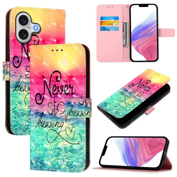 3D Painting Horizontal Flip Leather Phone Case