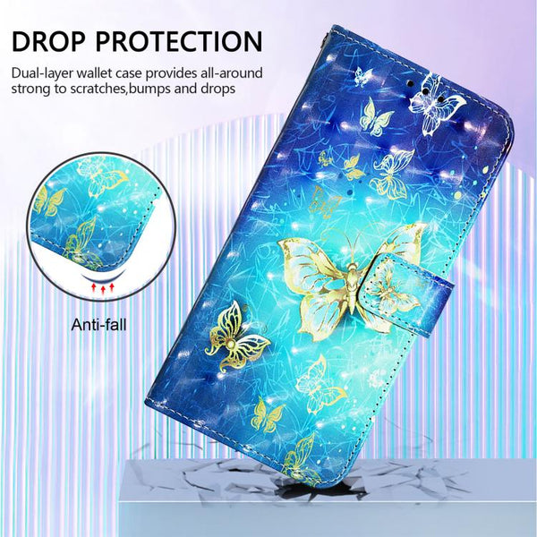 3D Painting Horizontal Flip Leather Phone Case