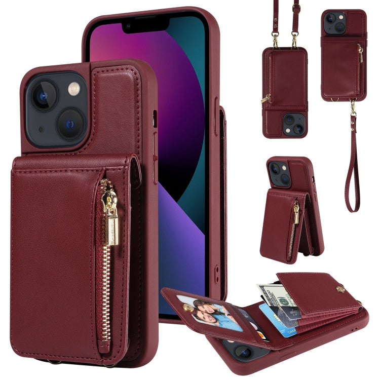 Crossbody Lanyard Zipper Wallet Leather Phone Case