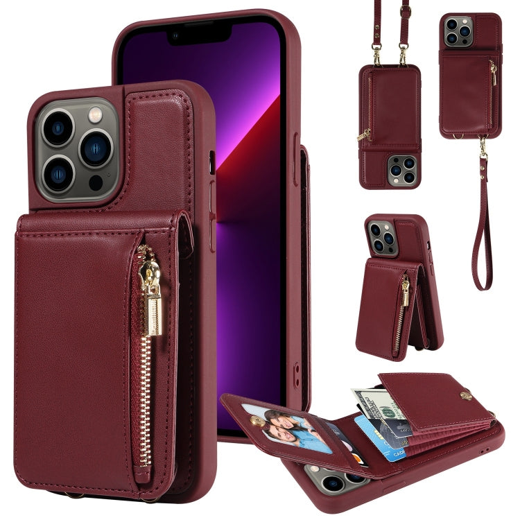 Crossbody Lanyard Zipper Wallet Leather Phone Case