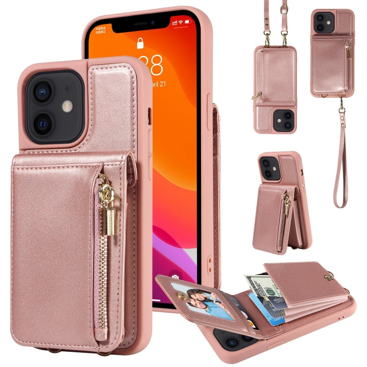 Crossbody Lanyard Zipper Wallet Leather Phone Case