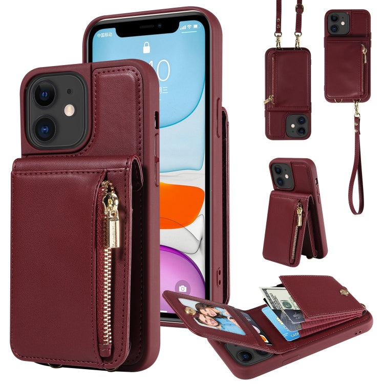 Crossbody Lanyard Zipper Wallet Leather Phone Case