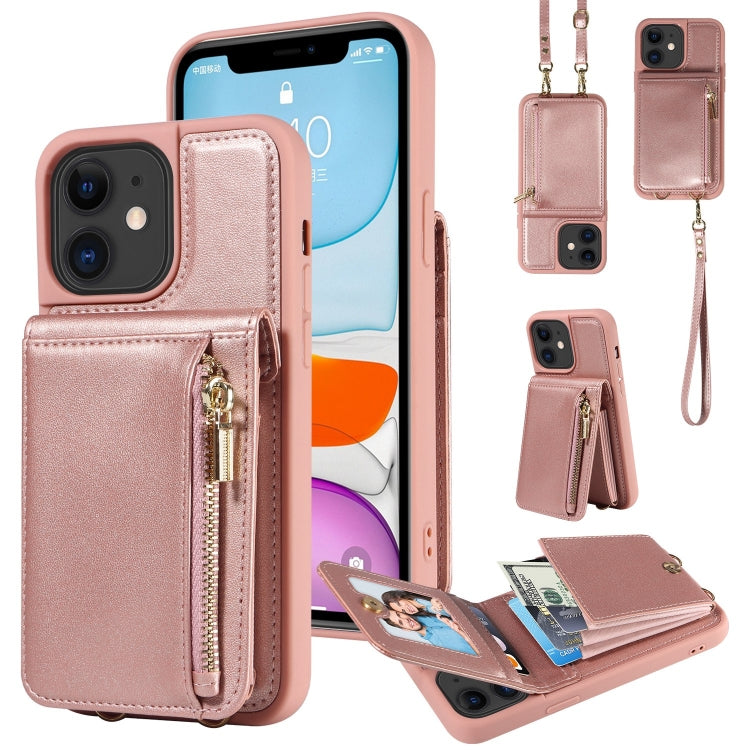 Crossbody Lanyard Zipper Wallet Leather Phone Case