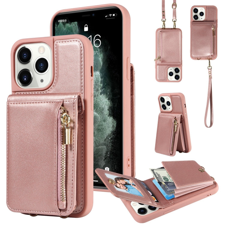 Crossbody Lanyard Zipper Wallet Leather Phone Case