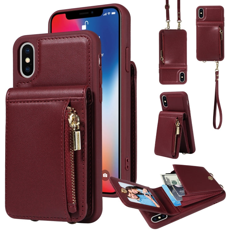 Crossbody Lanyard Zipper Wallet Leather Phone Case