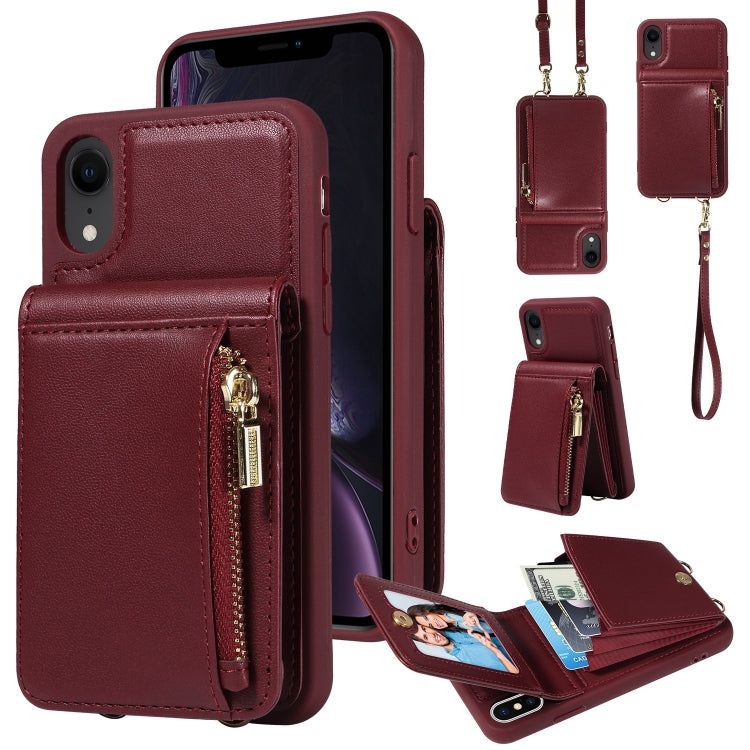 Crossbody Lanyard Zipper Wallet Leather Phone Case