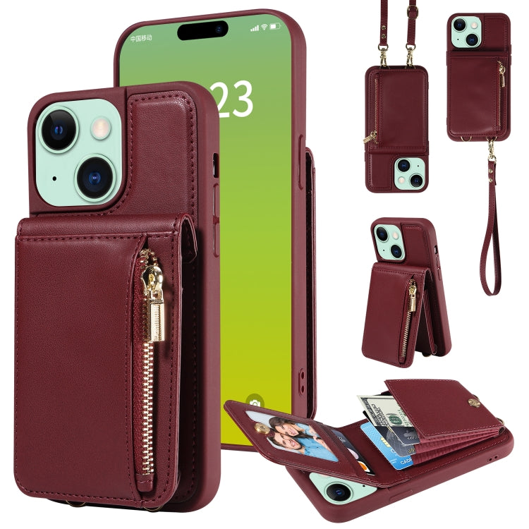 Crossbody Lanyard Zipper Wallet Leather Phone Case