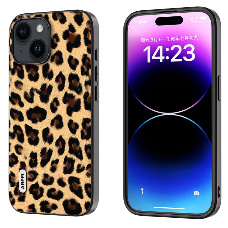 ABEEL Black Edge Leopard Phone Case, For iPhone 15 Pro Max, For iPhone 15 Pro, For iPhone 15 Plus, For iPhone 15, For iPhone 14 Plus, For iPhone 14