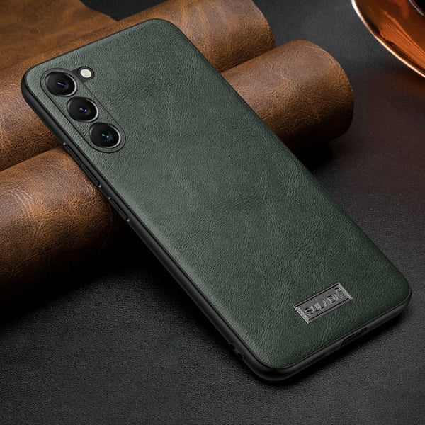 SULADA Shockproof TPU Hybrid Handmade Leather Phone Case