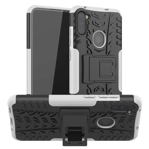 Tire Texture Shockproof TPU+PC Protective Case，with Holder