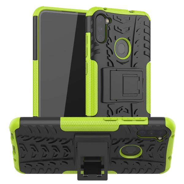 Tire Texture Shockproof TPU+PC Protective Case，with Holder