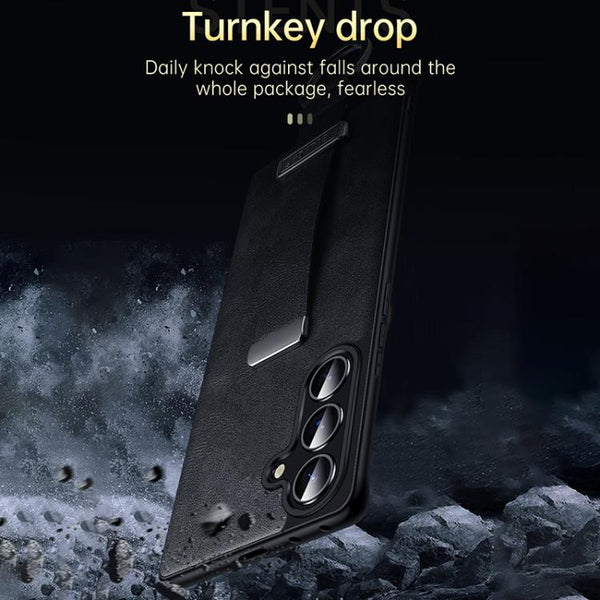 SULADA PC Hybrid Leather Texture Skin Feel Shockproof Phone Case