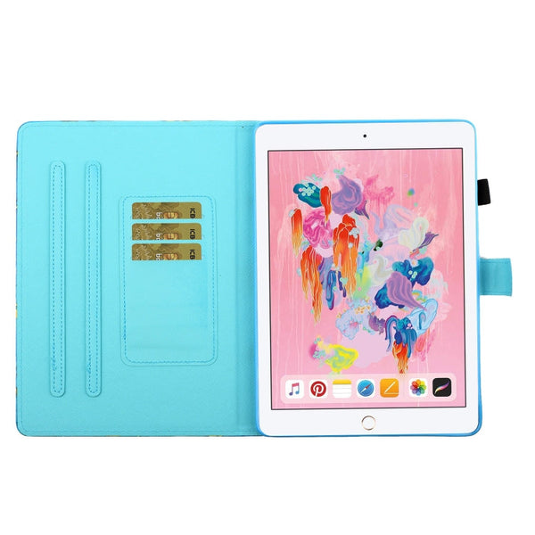 Colored Drawing Stitching Horizontal Flip Leather Case, with Holder & Card Slots & Sleep / Wake-up Function