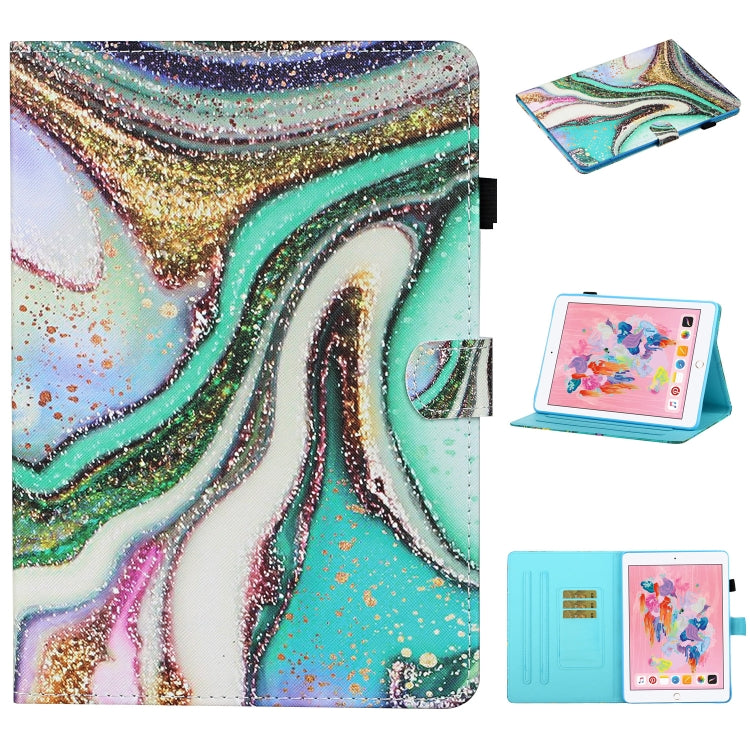 Colored Drawing Stitching Horizontal Flip Leather Case, with Holder & Card Slots & Sleep / Wake-up Function