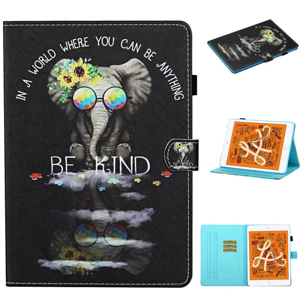 Colored Drawing Stitching Horizontal Flip Leather Case, with Holder & Card Slots & Sleep / Wake-up Function