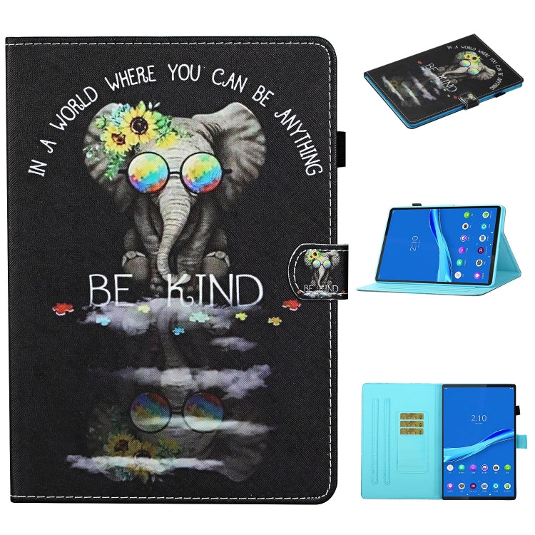 Colored Drawing Stitching Horizontal Flip Leather Case, with Holder & Card Slots & Sleep / Wake-up Function