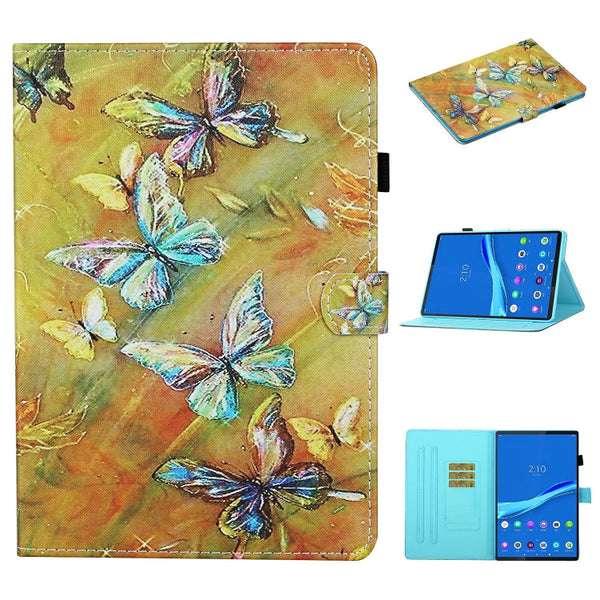Colored Drawing Stitching Horizontal Flip Leather Case, with Holder & Card Slots & Sleep / Wake-up Function