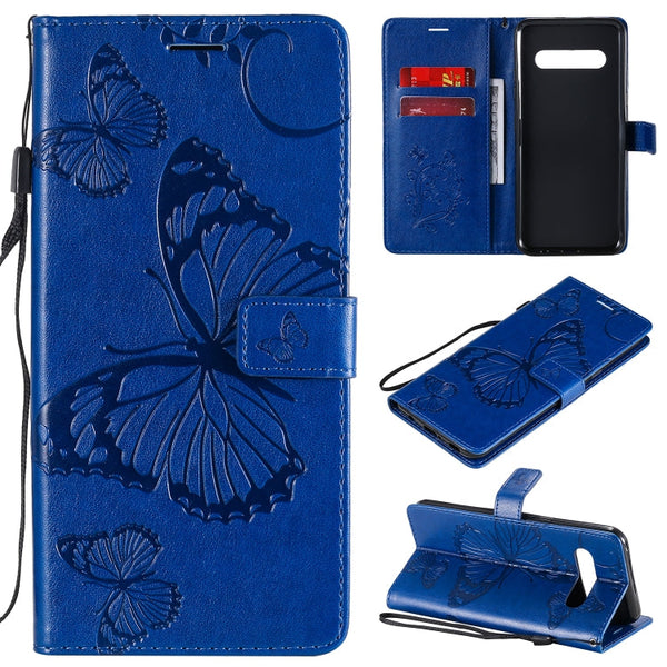 3D Butterflies Embossing Pattern Horizontal Flip Leather Case with Holder & Card Slot & Wallet