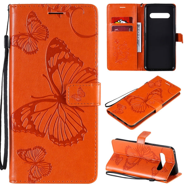 3D Butterflies Embossing Pattern Horizontal Flip Leather Case with Holder & Card Slot & Wallet