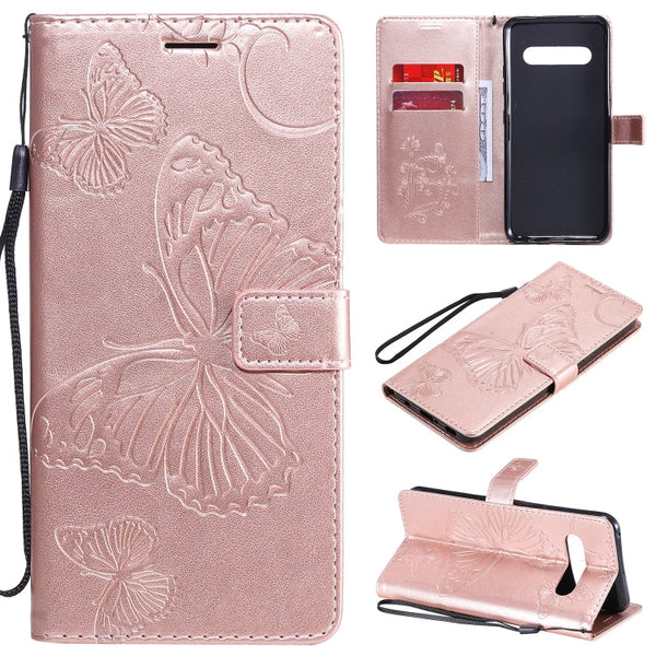 3D Butterflies Embossing Pattern Horizontal Flip Leather Case with Holder & Card Slot & Wallet