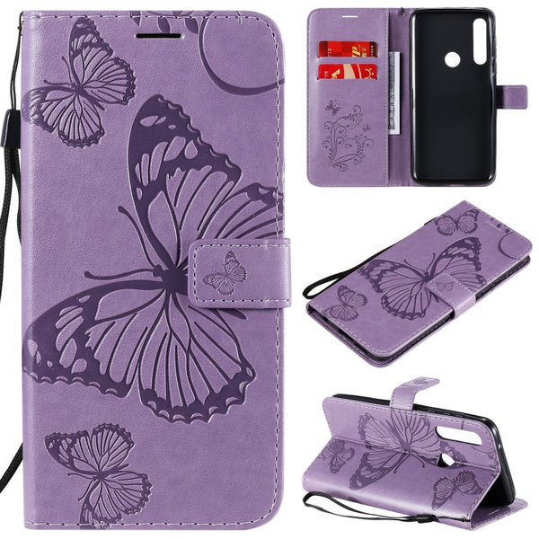 3D Butterflies Embossing Pattern Horizontal Flip Leather Case with Holder & Card Slot & Wallet