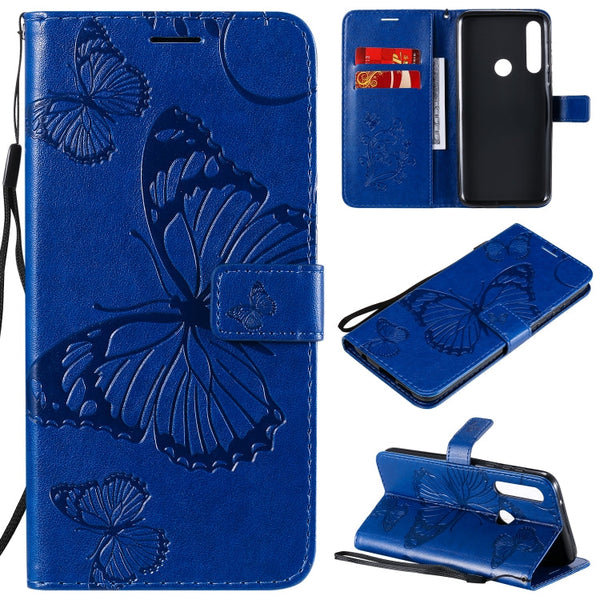 3D Butterflies Embossing Pattern Horizontal Flip Leather Case with Holder & Card Slot & Wallet