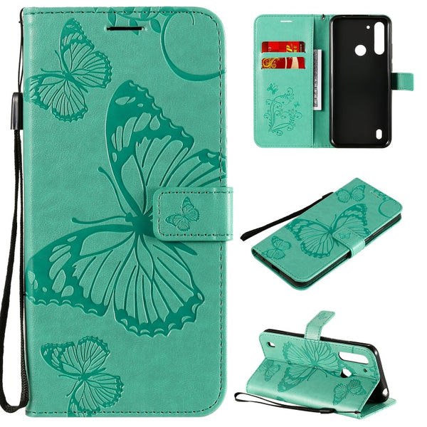 3D Butterflies Embossing Pattern Horizontal Flip Leather Case with Holder & Card Slot & Wallet