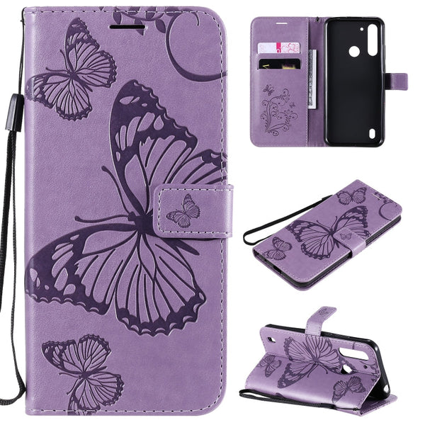 3D Butterflies Embossing Pattern Horizontal Flip Leather Case with Holder & Card Slot & Wallet