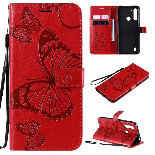 3D Butterflies Embossing Pattern Horizontal Flip Leather Case with Holder & Card Slot & Wallet