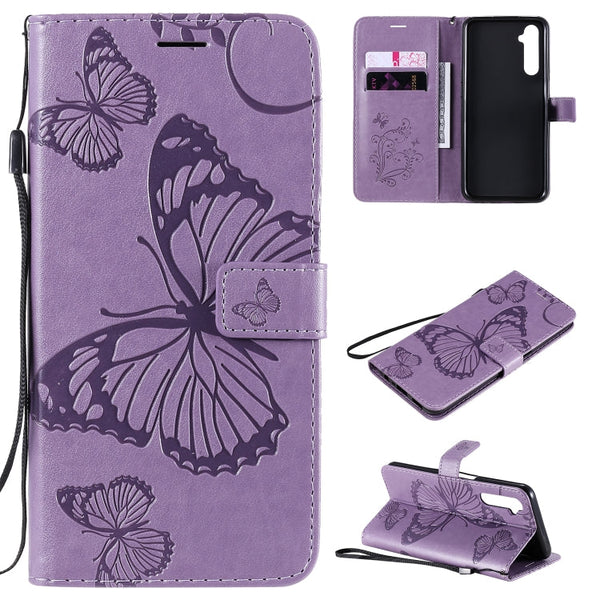 3D Butterflies Embossing Pattern Horizontal Flip Leather Case with Holder & Card Slot & Wallet
