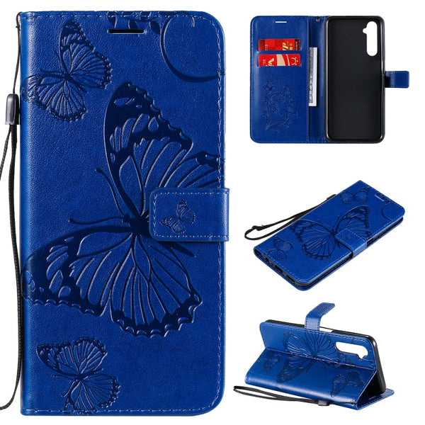 3D Butterflies Embossing Pattern Horizontal Flip Leather Case with Holder & Card Slot & Wallet