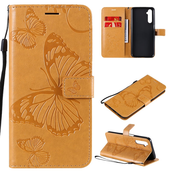 3D Butterflies Embossing Pattern Horizontal Flip Leather Case with Holder & Card Slot & Wallet