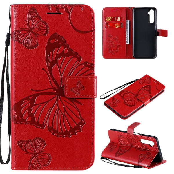 3D Butterflies Embossing Pattern Horizontal Flip Leather Case with Holder & Card Slot & Wallet