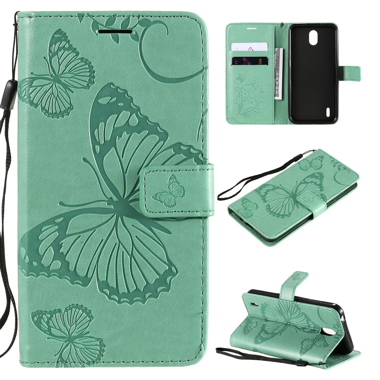 3D Butterflies Embossing Pattern Horizontal Flip Leather Case with Holder & Card Slot & Wallet