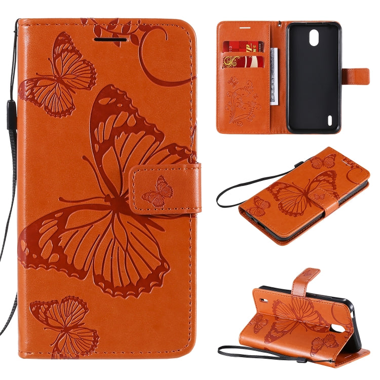 3D Butterflies Embossing Pattern Horizontal Flip Leather Case with Holder & Card Slot & Wallet